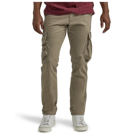 WRANGLER FIVE STAR Regular Taper  42X30 Taper Free to Stretch Cargo Pants Beige‎ - Picture 1 of 5